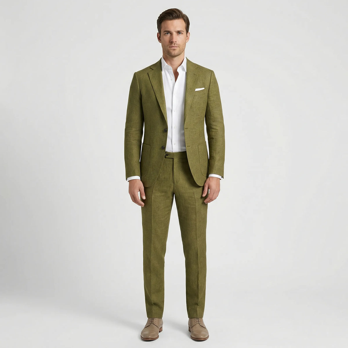 Tweedelig Herenkostuum Jasje en Pantalon Business Formeel Zwart Grijs Beige Bordeaux Bruiloft Werk S-5XL