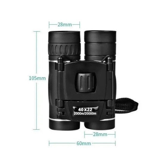 Compacte Verrekijker 40x22 met HD Optiek voor Outdoor en Natuur Observatie Wandelen Camping Vogelspotten Reis Accessoire