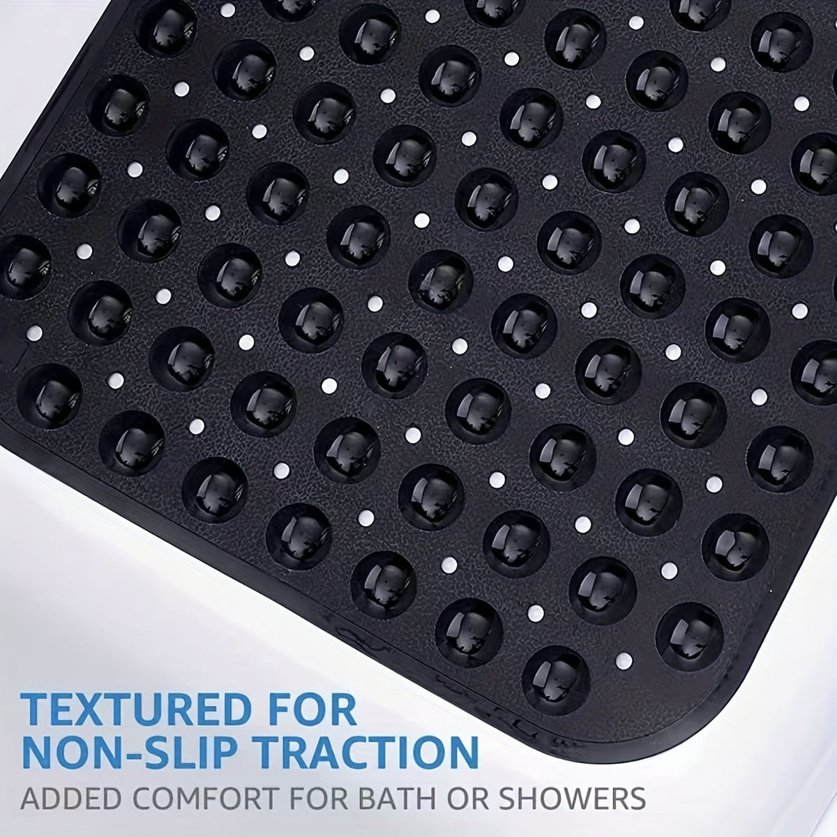 Antislip Badmat XL voor Douche en Bad - Extra Lange Veiligheidsbadmat met Zuignappen