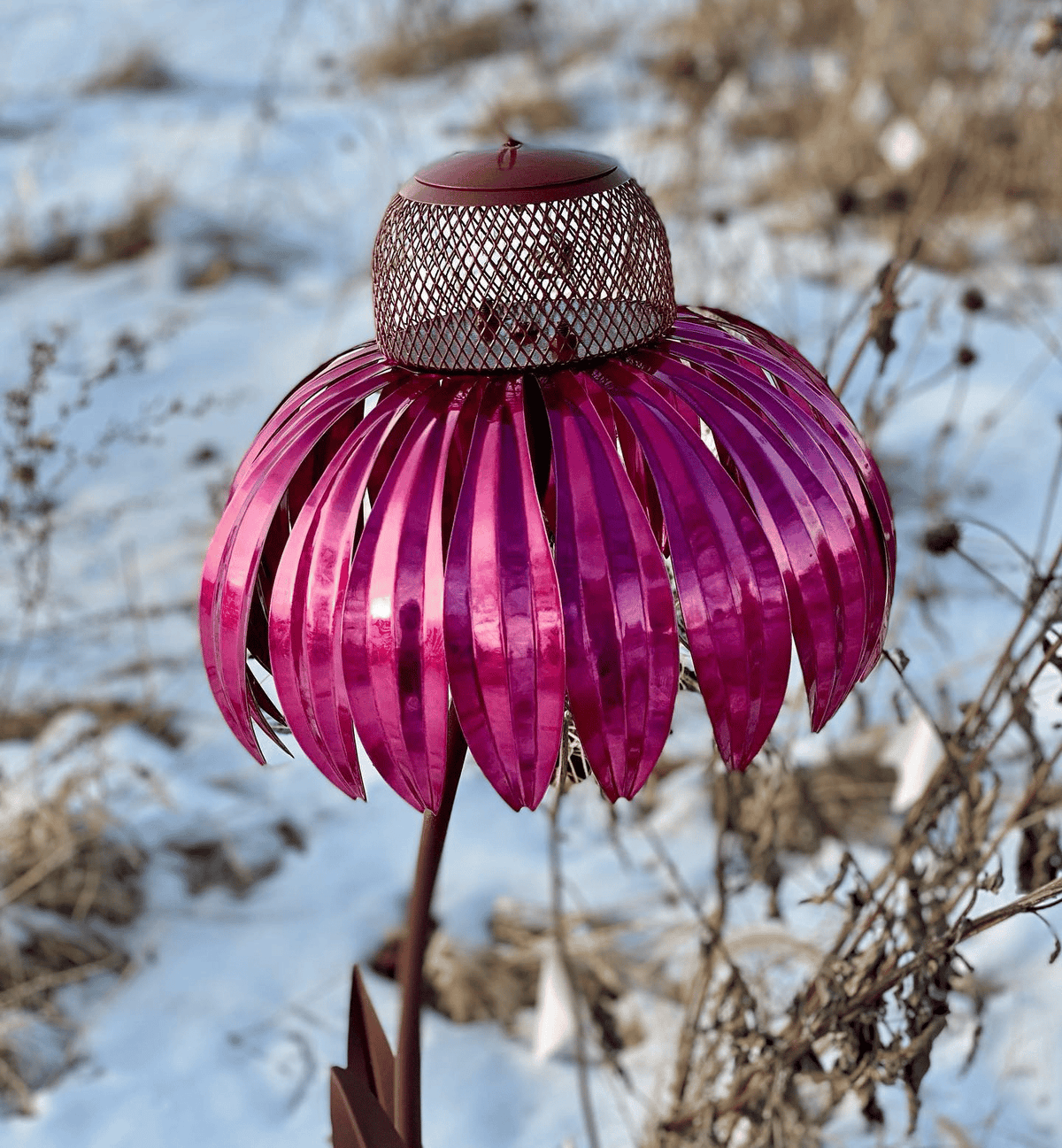Decoratieve Vogelvoeder voor de Tuin - Metalen Vogelvoerhouder op Steker voor Buiten