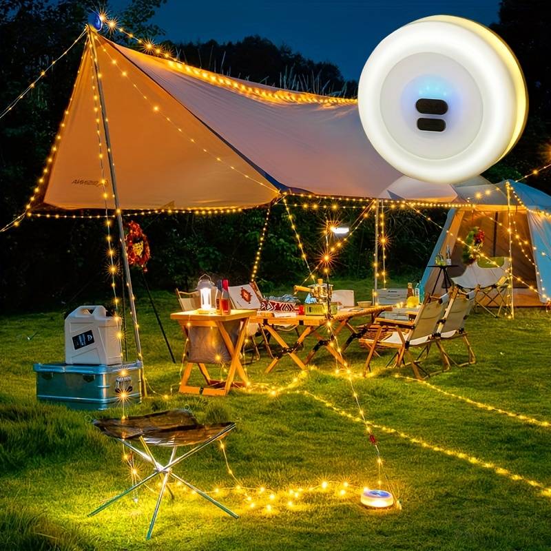 Oplaadbare LED-lichtsnoer 10 meter 100 lampjes IP65 waterdicht 8 modi USB tuin camping feestverlichting