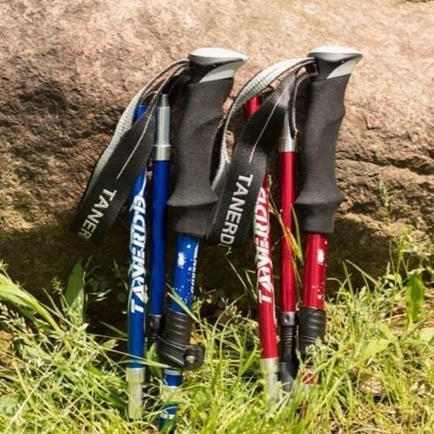 Verstelbare Wandelstok Telescopisch Opvouwbaar Lichtgewicht Aluminium voor Trekking Hiking en Outdoor