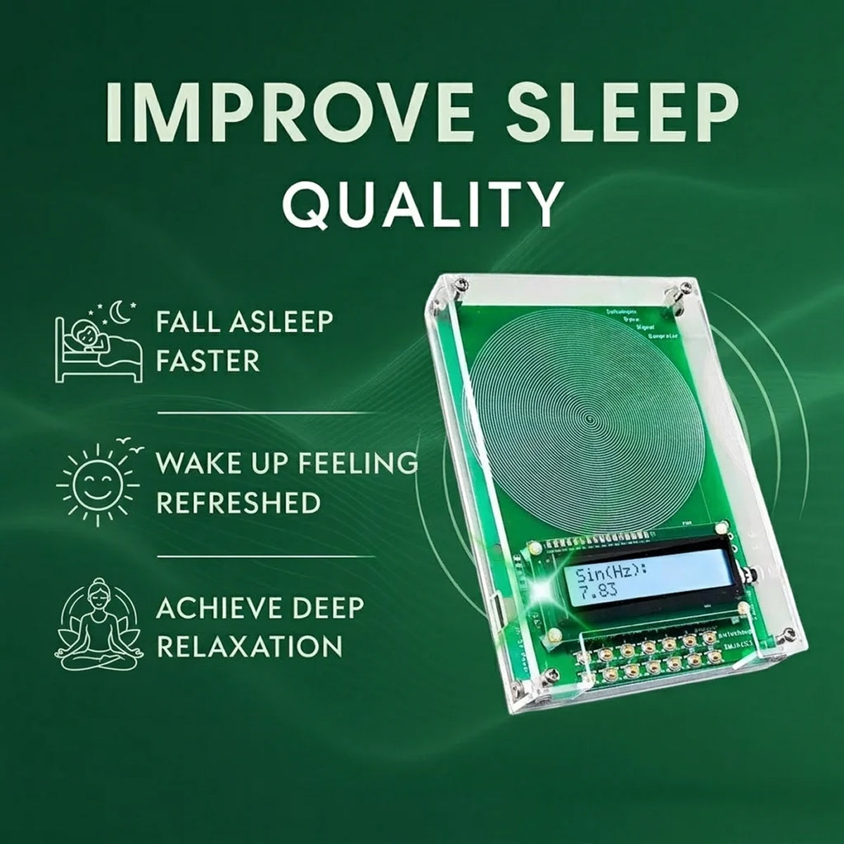 Laagfrequente Signaalgenerator 0.01-100000Hz Kristaloscillator LCD Display Type-C 7.83Hz Schumann Golfgenerator