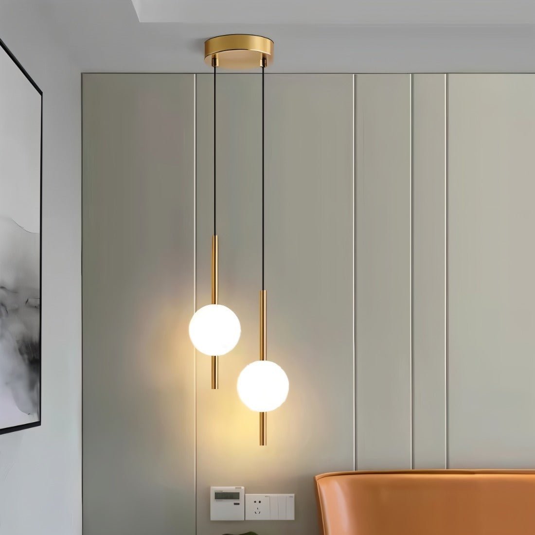 Moderne Hanglamp van Glas & Metaal - Scandinavisch Design (1 of 2 Lichtpunten)