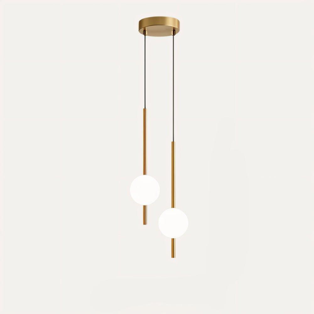 Moderne Hanglamp van Glas & Metaal - Scandinavisch Design (1 of 2 Lichtpunten)