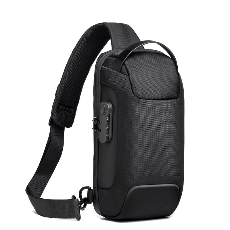 Crossbody Schoudertas met USB Oplaadpoort en Cijferslot Waterafstotend voor Reizen Werk en Dagelijks Gebruik