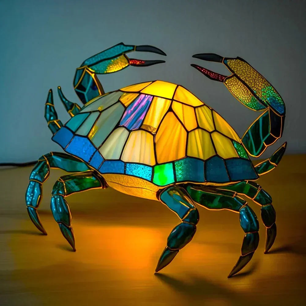 Glas-in-lood Dierenlamp Meerkleurig 30cm Tafelverlichting Decoratief Woonkamer Slaapkamer Nachtlampje