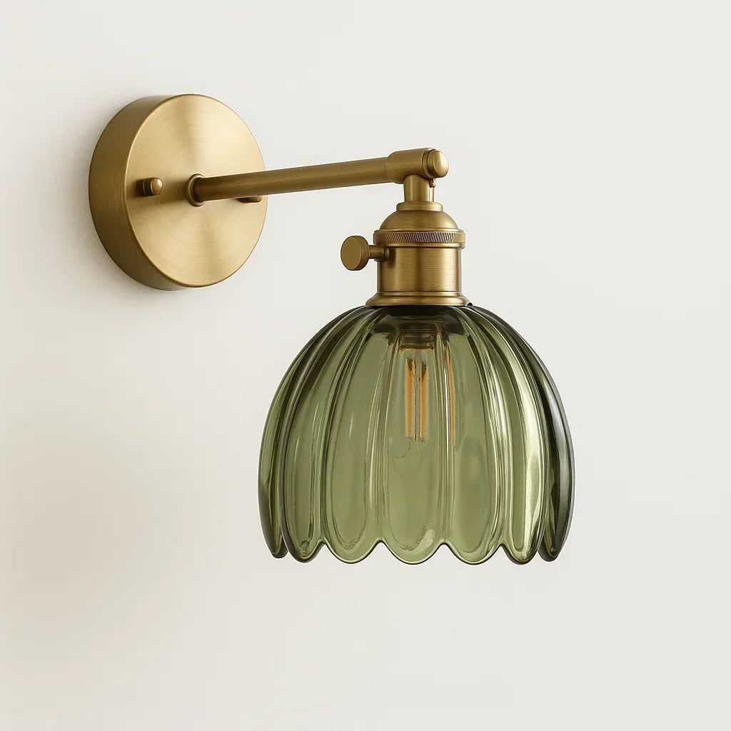 Glazen Tulp Wandlamp Vintage Stijl met E27 Fitting voor Woonkamer Slaapkamer Hal Scandinavisch Retro