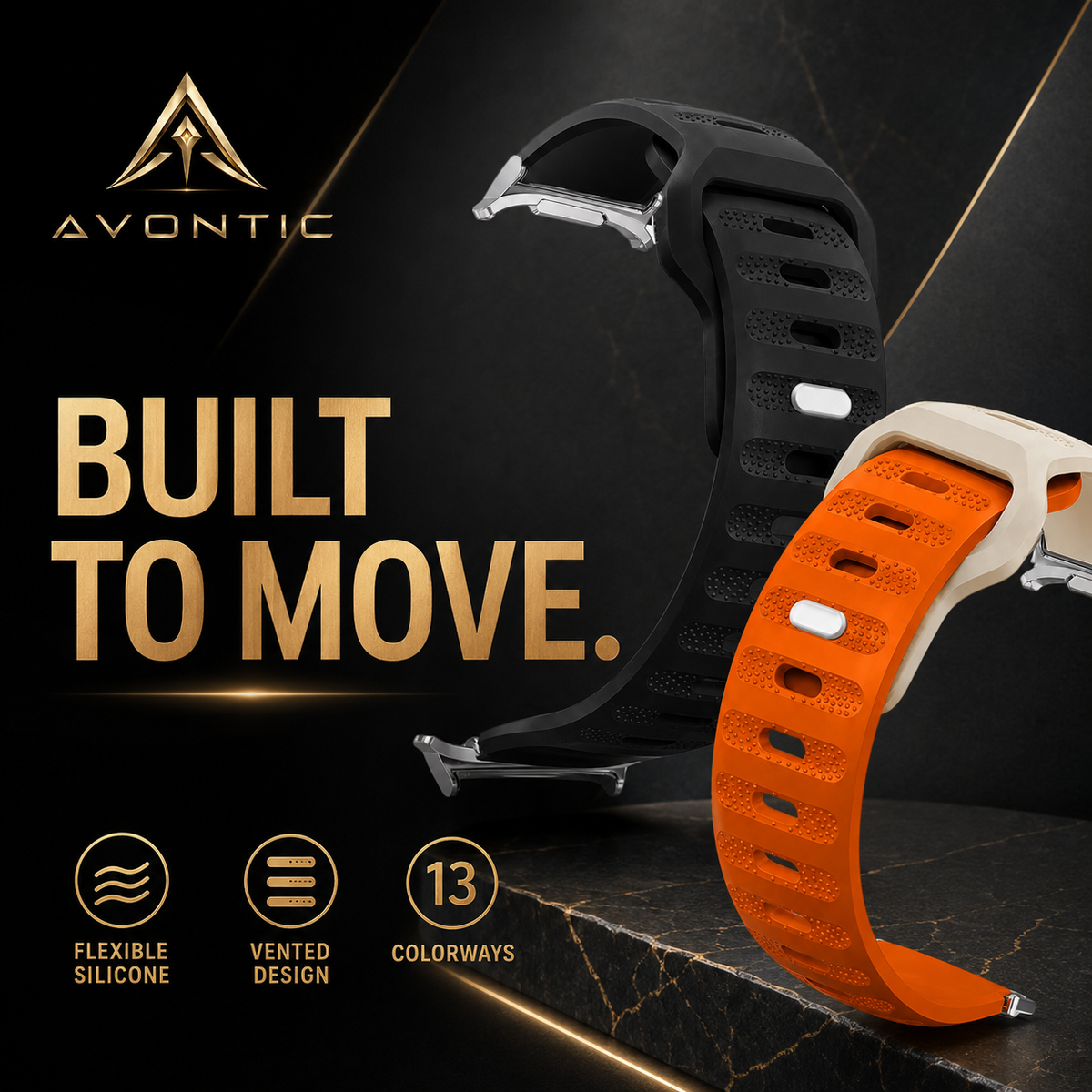 Sporthorlogeband Siliconen Geventileerd voor Smartwatch 40mm 44mm 46mm 47mm Fitnessband Training Sport