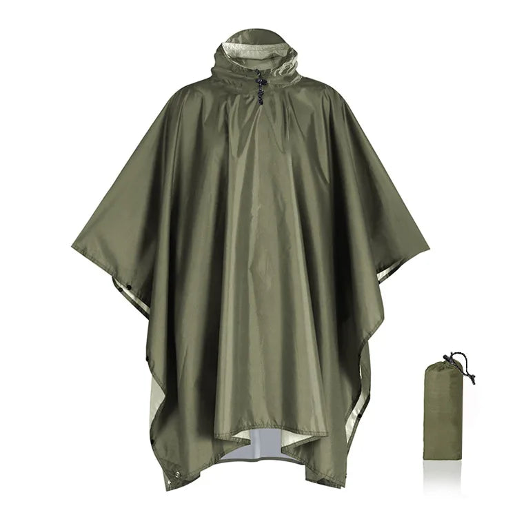 Waterdichte Regenponcho met Capuchon - 3-in-1 Outdoor Bescherming voor Wandelen Kamperen Tuin