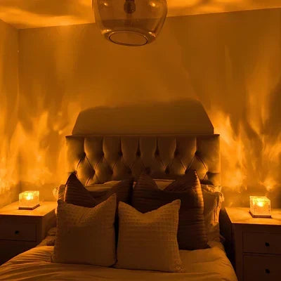Aurore Projectorlamp Draadloos 16 Kleuren Timer Sfeerlicht Slaapkamer Nachtkastje Afstandsbediening Dimbaar