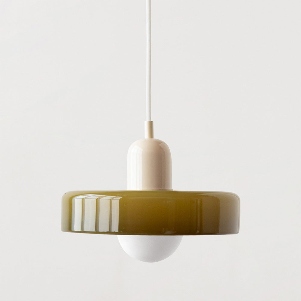 Geometrische Hanglamp Gekleurd Glas E27 Verstelbaar Eettafel Keukeneiland Retro Design Sfeerverlichting