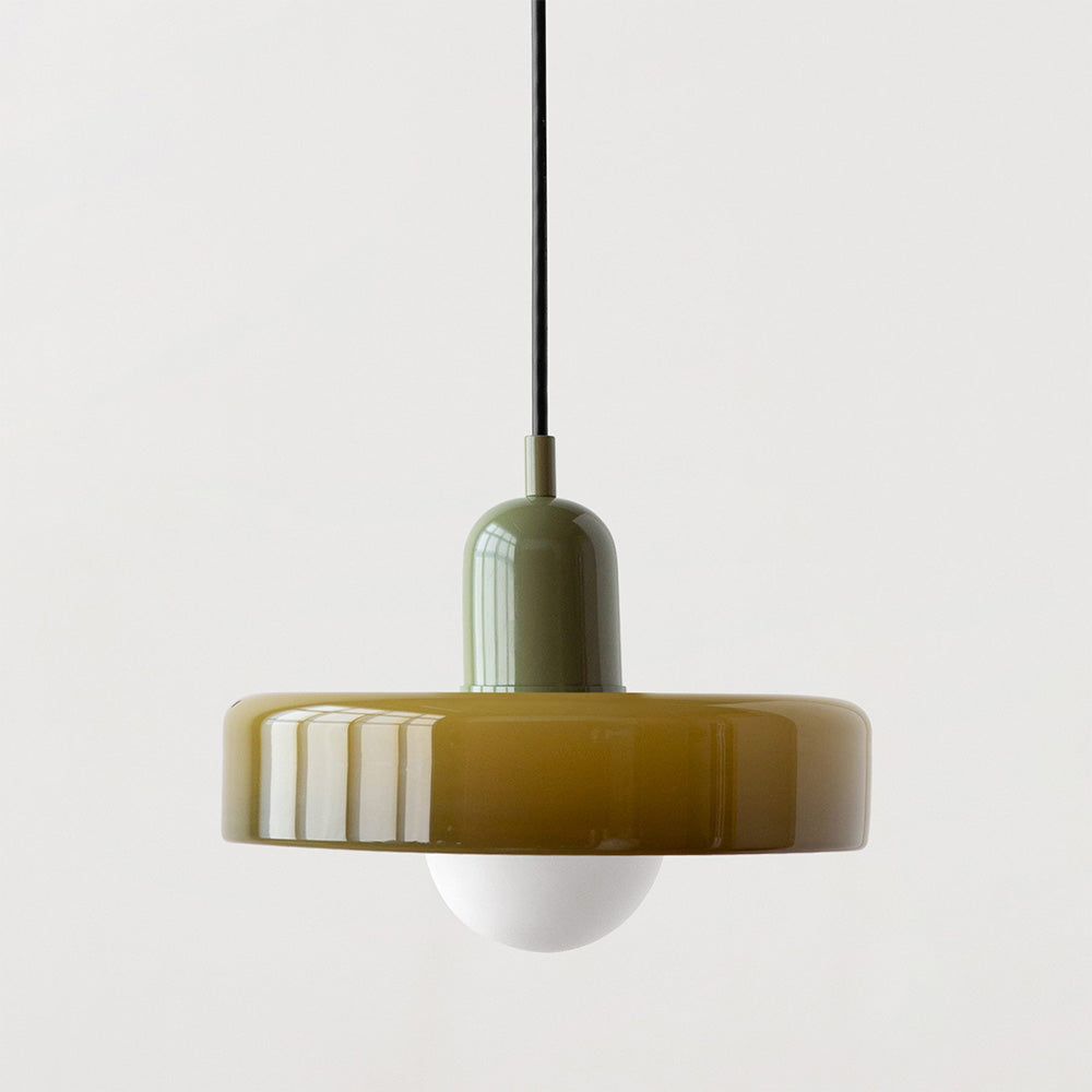 Geometrische Hanglamp Gekleurd Glas E27 Verstelbaar Eettafel Keukeneiland Retro Design Sfeerverlichting