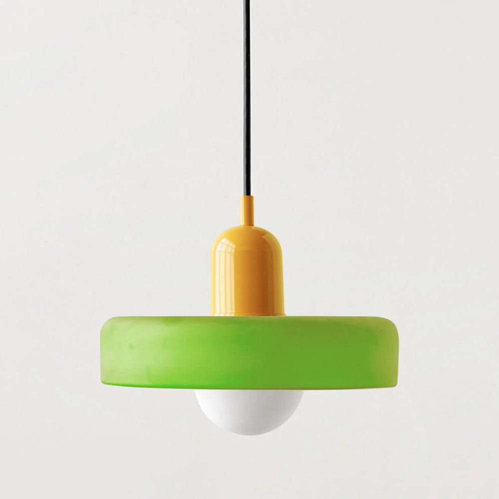 Geometrische Hanglamp Gekleurd Glas E27 Verstelbaar Eettafel Keukeneiland Retro Design Sfeerverlichting