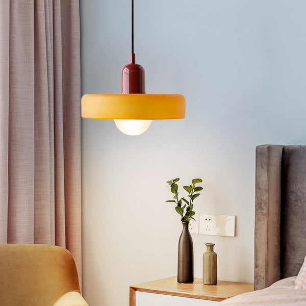 Geometrische Hanglamp Gekleurd Glas E27 Verstelbaar Eettafel Keukeneiland Retro Design Sfeerverlichting