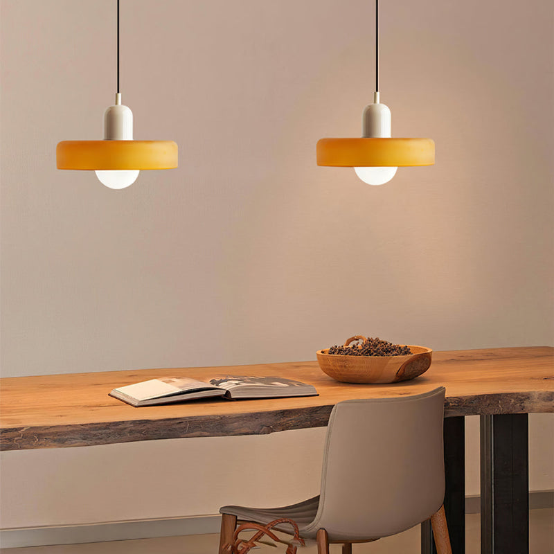 Geometrische Hanglamp Gekleurd Glas E27 Verstelbaar Eettafel Keukeneiland Retro Design Sfeerverlichting