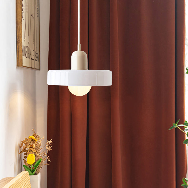Geometrische Hanglamp Gekleurd Glas E27 Verstelbaar Eettafel Keukeneiland Retro Design Sfeerverlichting