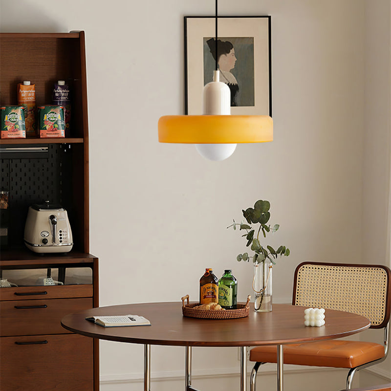 Geometrische Hanglamp Gekleurd Glas E27 Verstelbaar Eettafel Keukeneiland Retro Design Sfeerverlichting