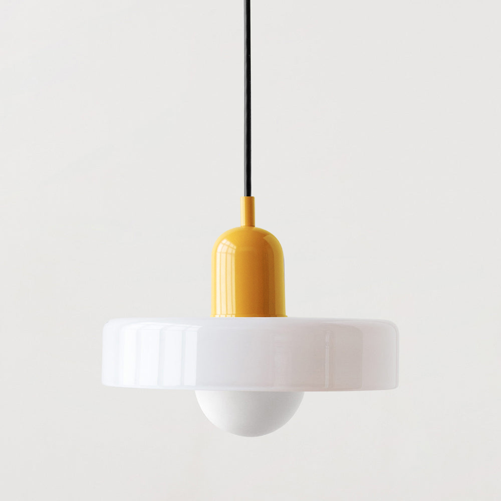 Geometrische Hanglamp Gekleurd Glas E27 Verstelbaar Eettafel Keukeneiland Retro Design Sfeerverlichting