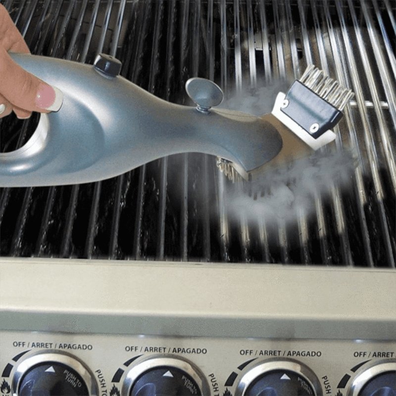 Stoomreinigingsborstel voor BBQ en Grill - Roestvrijstalen Borstelharen met Ergonomische Handgreep