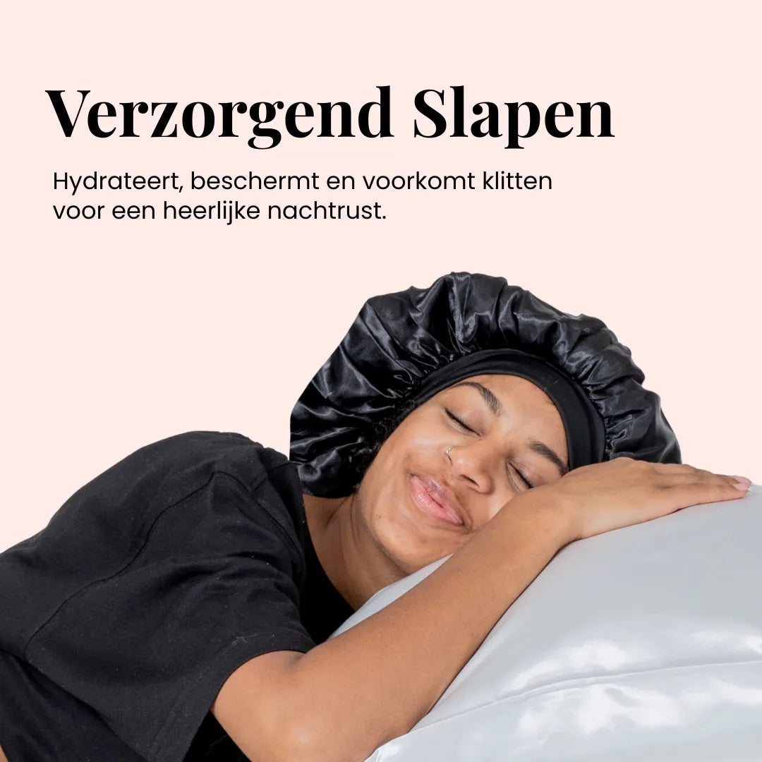 Zijden Slaapmuts van Satijn - Beschermt Haar Tegen Breuk & Pluis (One Size)