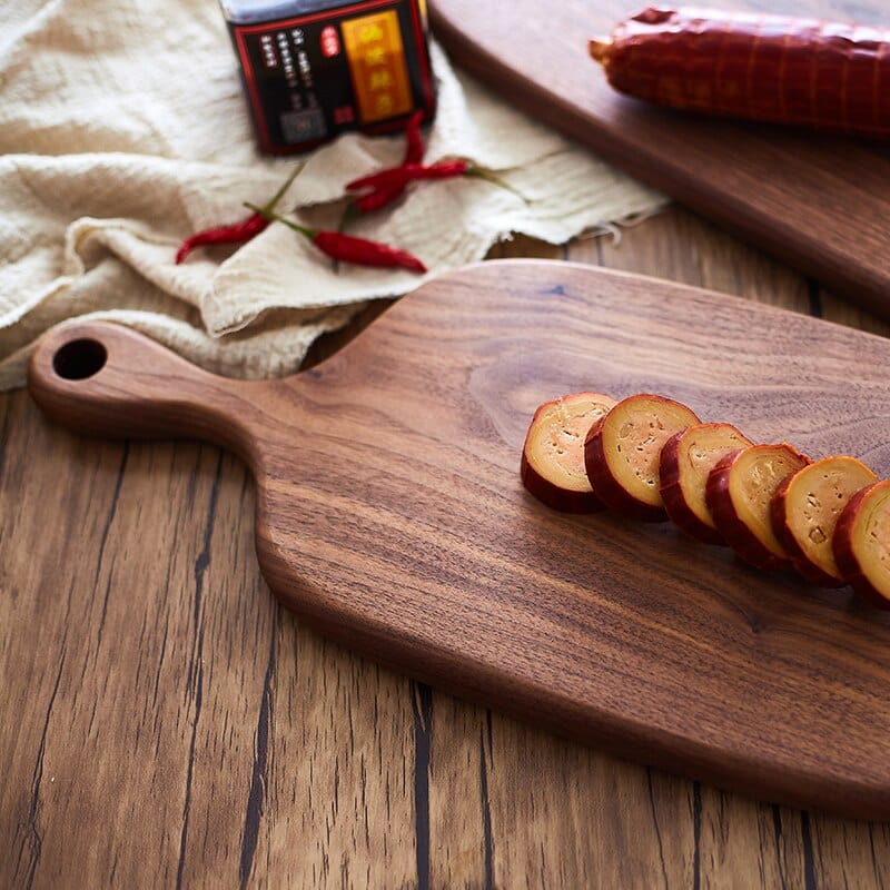 Snijplank Notenhout Donker 23-40cm Serveerplank Hapjesplank Keukenplank Broodplank Premium Houtsoort