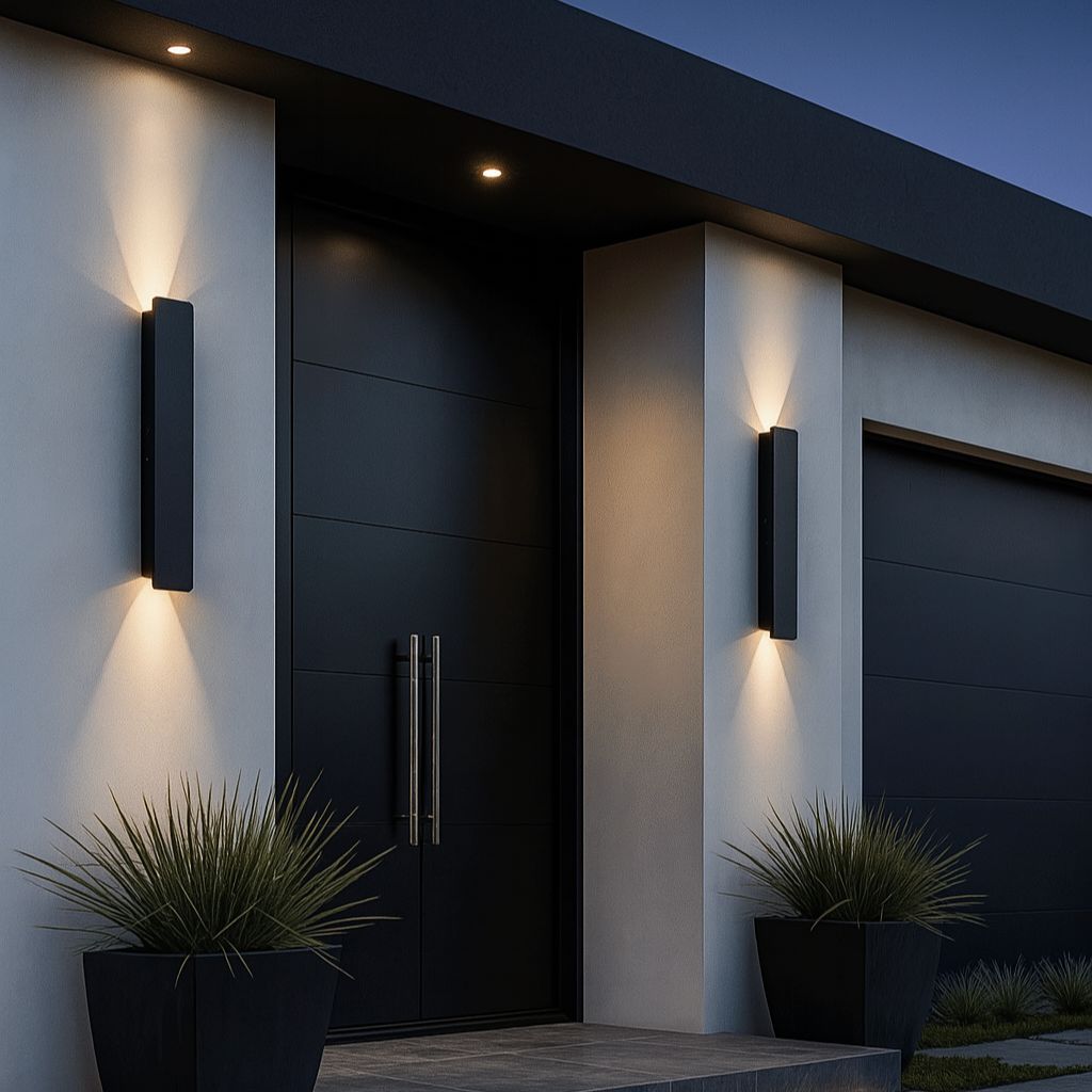 Zwarte Buitenlamp LED Wandverlichting Weerbestendig Aluminium 6W 18W 24W IP65 Tuin Terras Balkon Veranda