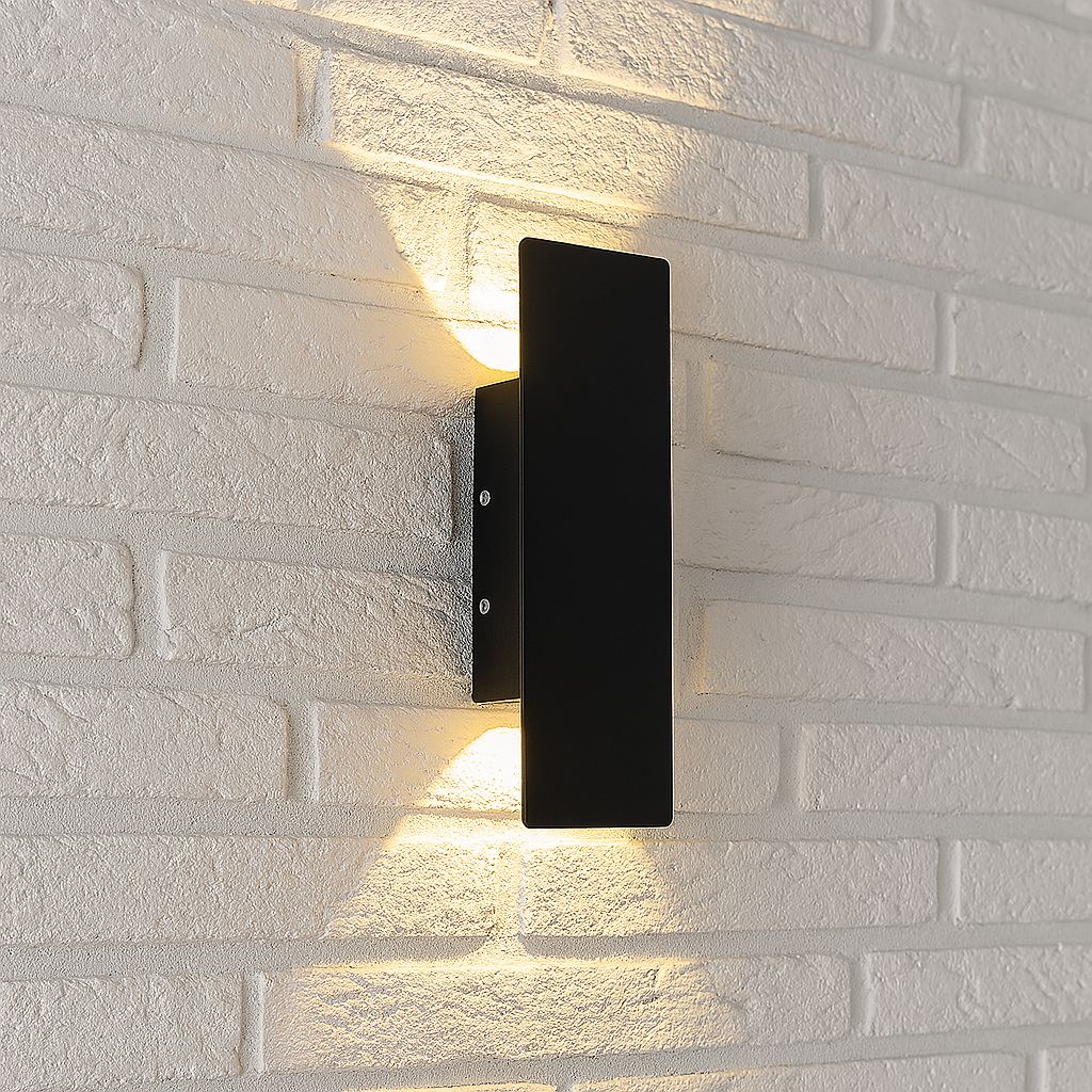 Zwarte Buitenlamp LED Wandverlichting Weerbestendig Aluminium 6W 18W 24W IP65 Tuin Terras Balkon Veranda