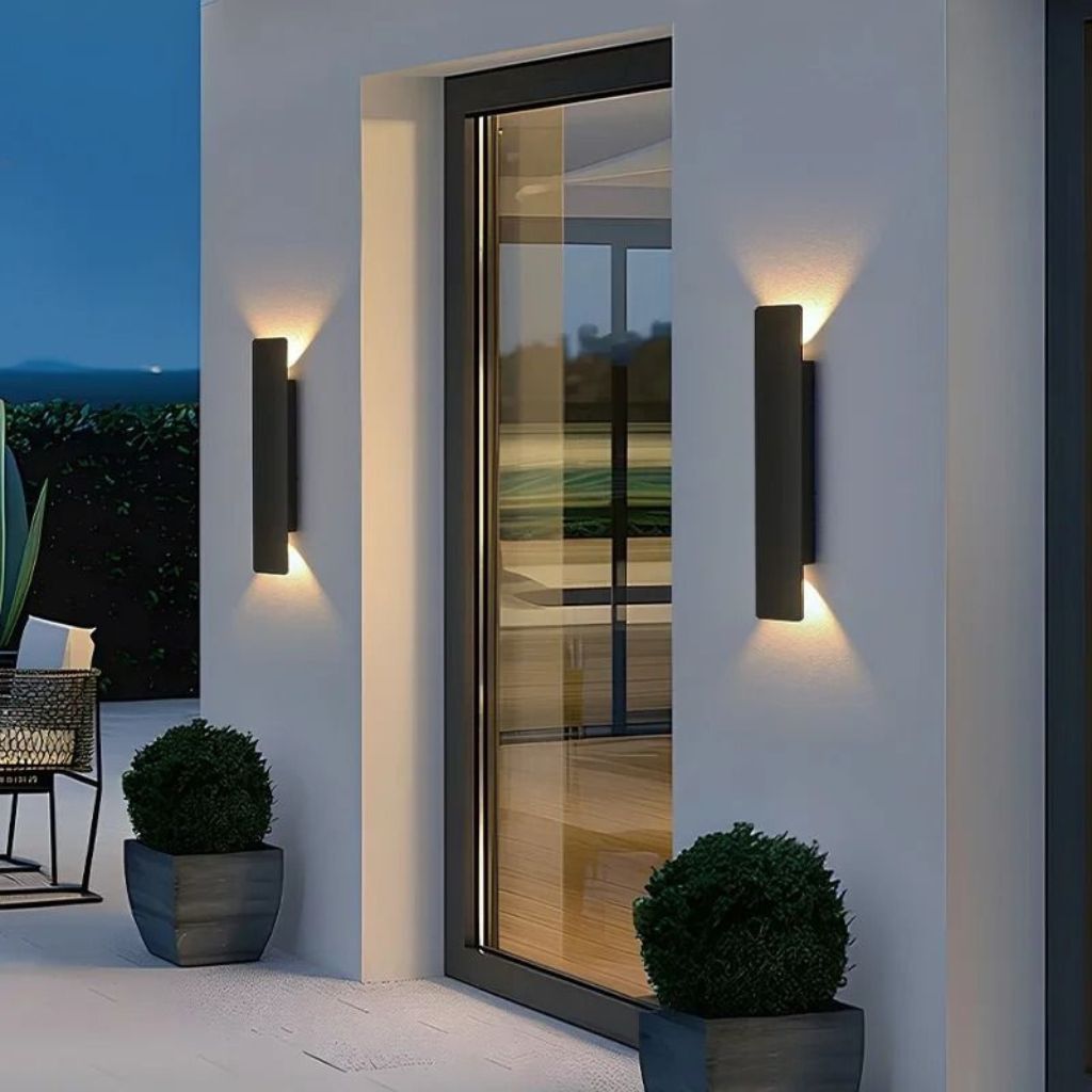 Zwarte Buitenlamp LED Wandverlichting Weerbestendig Aluminium 6W 18W 24W IP65 Tuin Terras Balkon Veranda