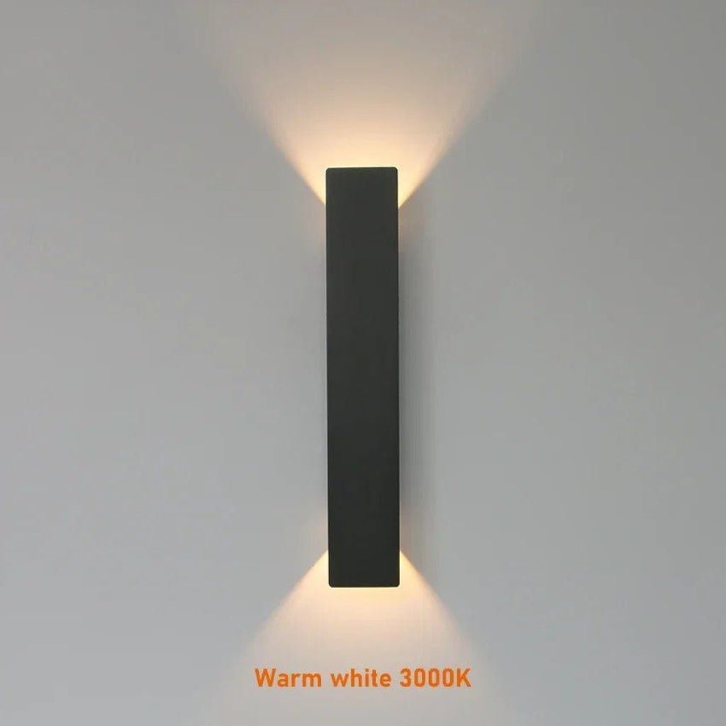 Zwarte Buitenlamp LED Wandverlichting Weerbestendig Aluminium 6W 18W 24W IP65 Tuin Terras Balkon Veranda