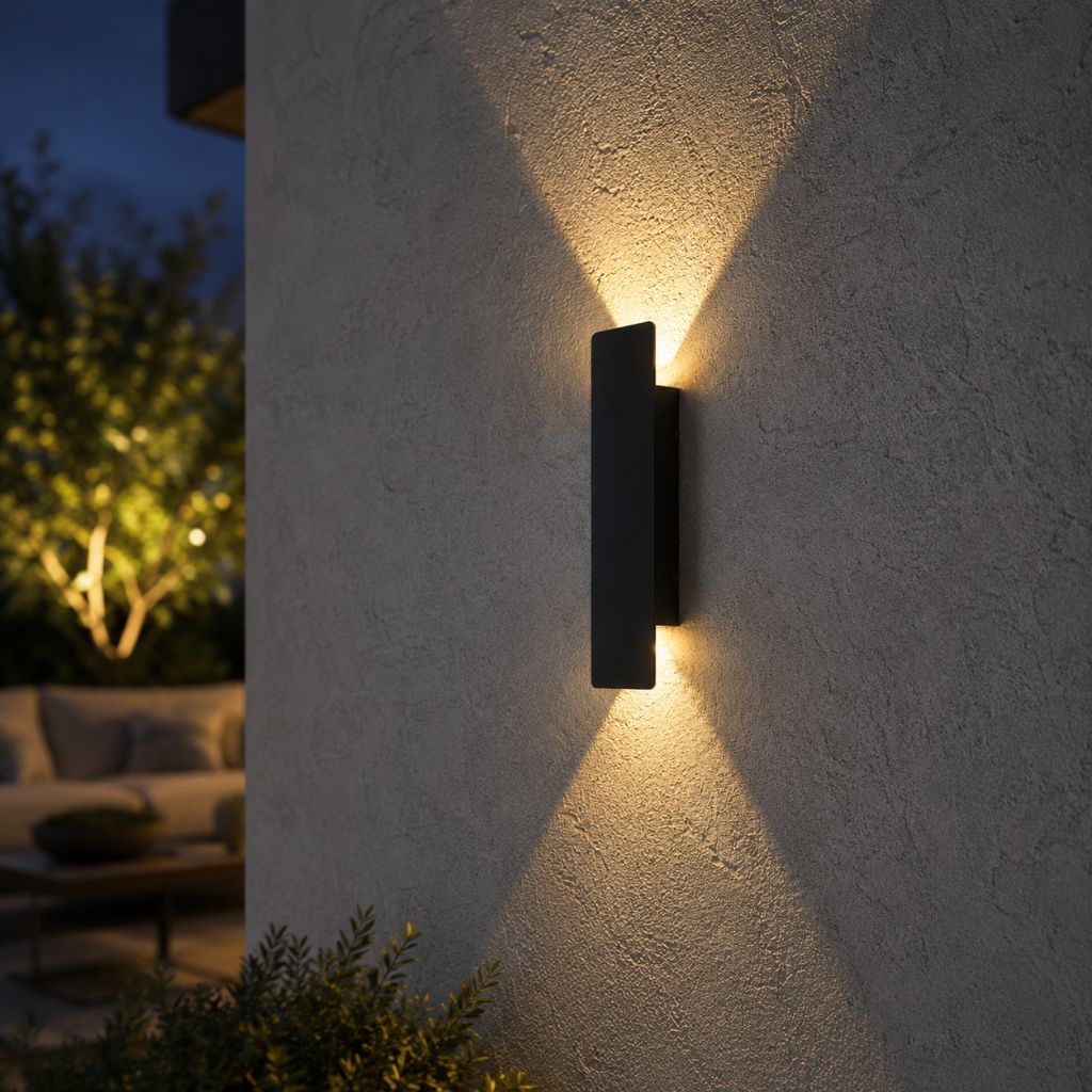 Zwarte Buitenlamp LED Wandverlichting Weerbestendig Aluminium 6W 18W 24W IP65 Tuin Terras Balkon Veranda