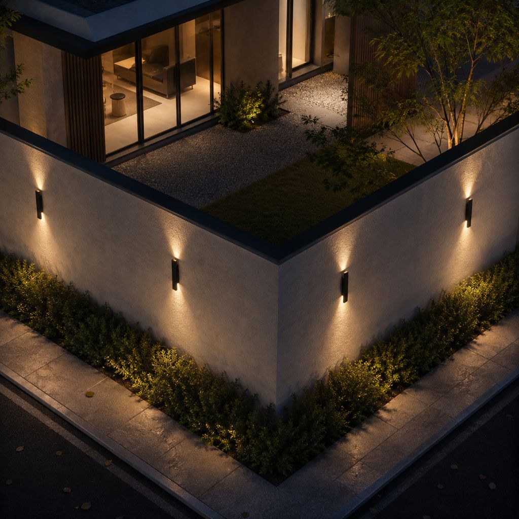 Zwarte Buitenlamp LED Wandverlichting Weerbestendig Aluminium 6W 18W 24W IP65 Tuin Terras Balkon Veranda