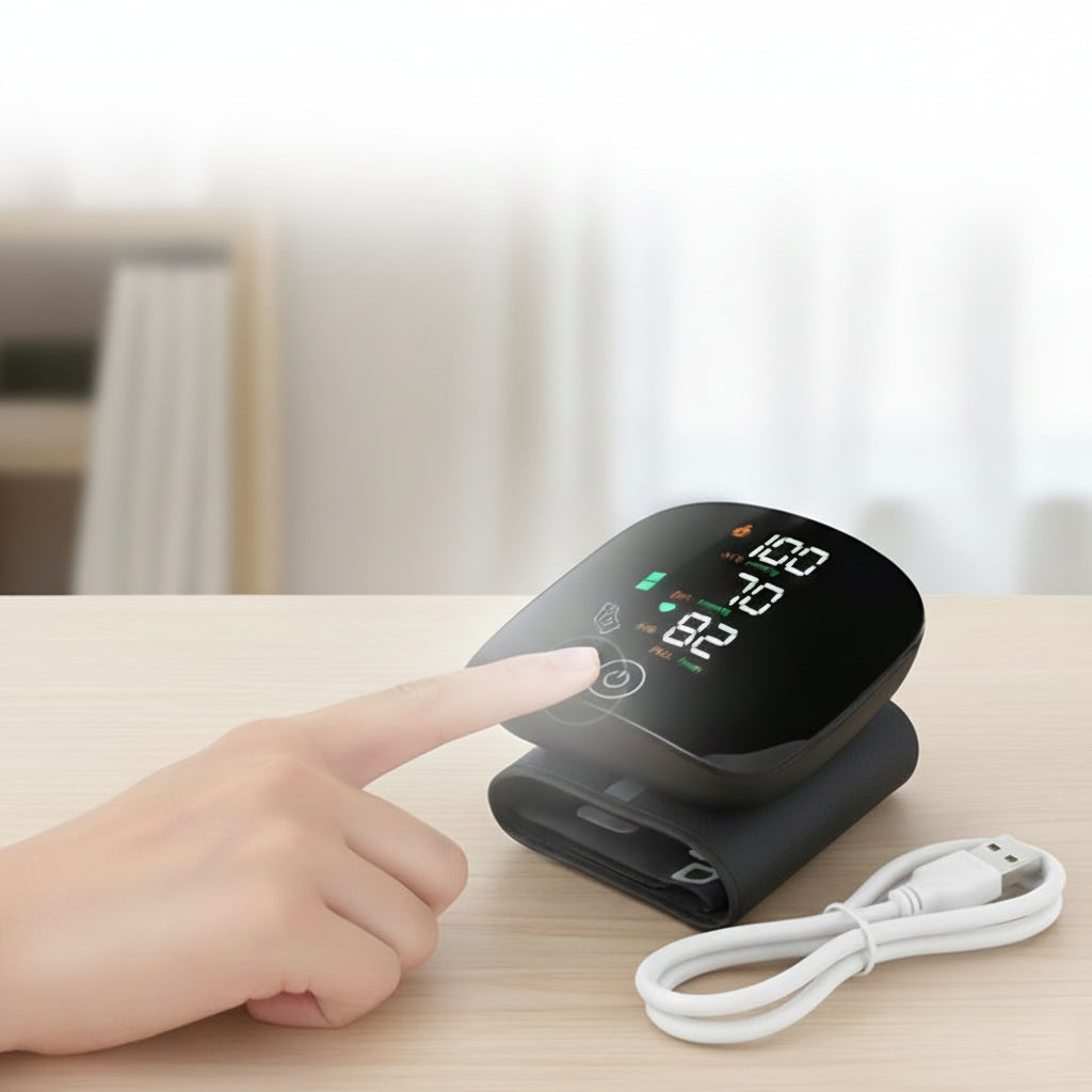 Digitale Polsbloeddrukmeter USB Oplaadbaar Hart Bloeddruk Gezondheidsmonitor Thuismeting Nauwkeurig Hartslagmeter