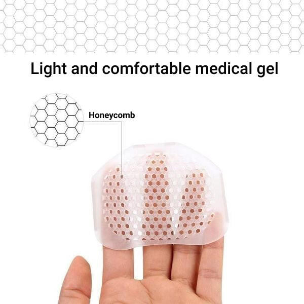 Ademende Gel Voetpads Set van 2 Stuks voor Voorvoet Comfort Drukverlichting bij Wandelen Sport en Dagelijks Gebruik