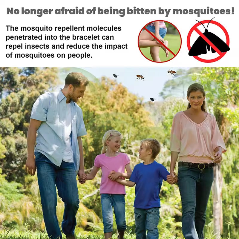 Draagbare Ultrasonische Muggenverdrijver Polsband Chemievrij Insectenbescherming voor Outdoor Camping Wandelen