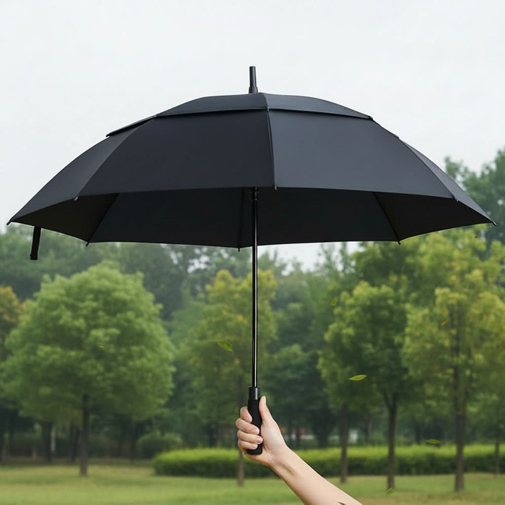 Automatische Paraplu Extra Groot met Geventileerd Dubbel Scherm Windbestendig voor Golf Wandelen Evenementen