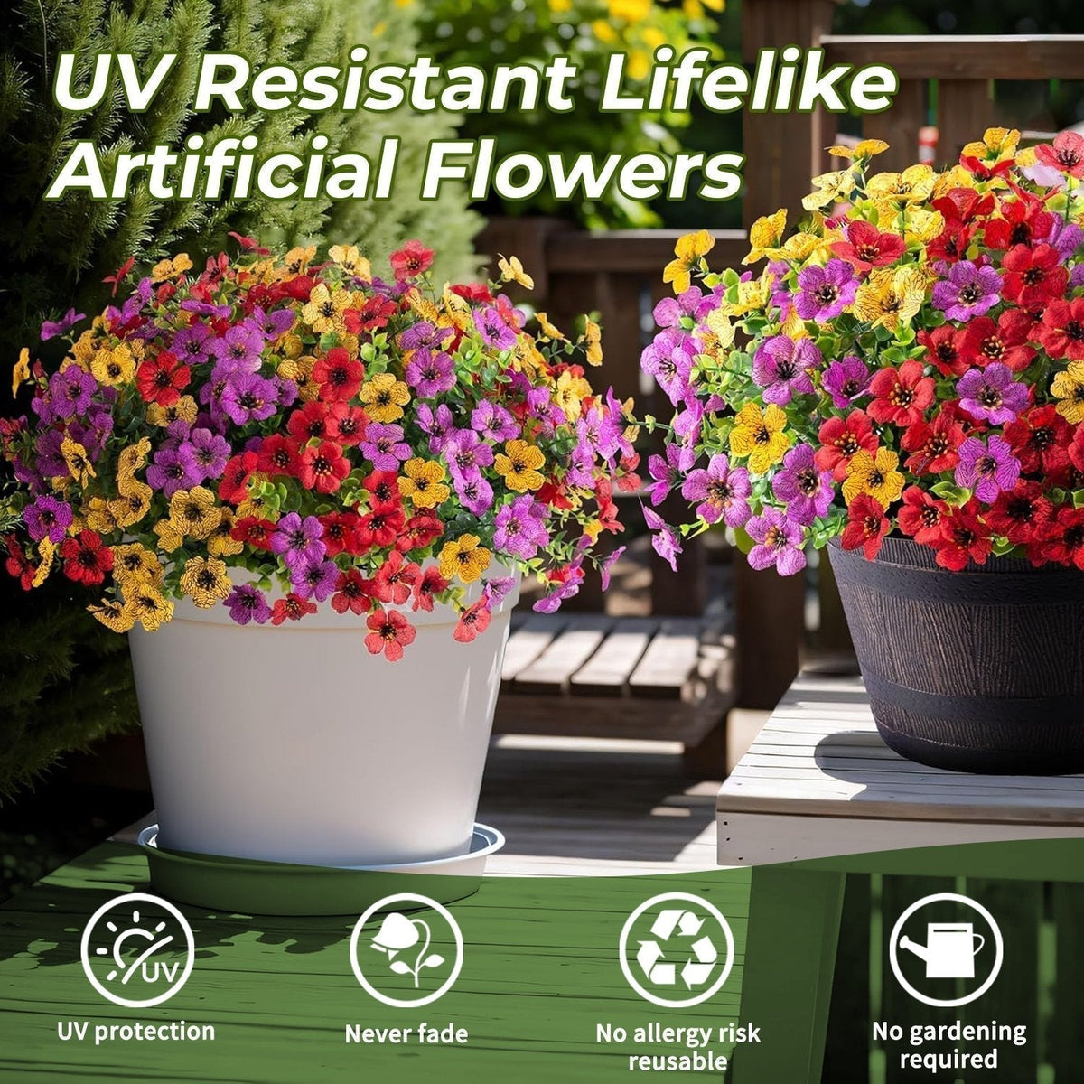 Kunstbloemen 480 Stuks Bulk Kleurvast Onderhoudsvrij Binnen en Buiten