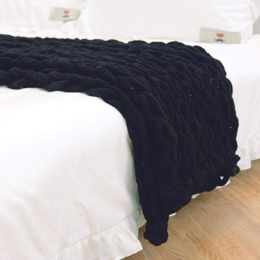 Chenille Gebreide Plaid Grof Gebreid Dikke Kabelstructuur Fleece Deken Zachte Woonplaid Bank Bed Decoratief