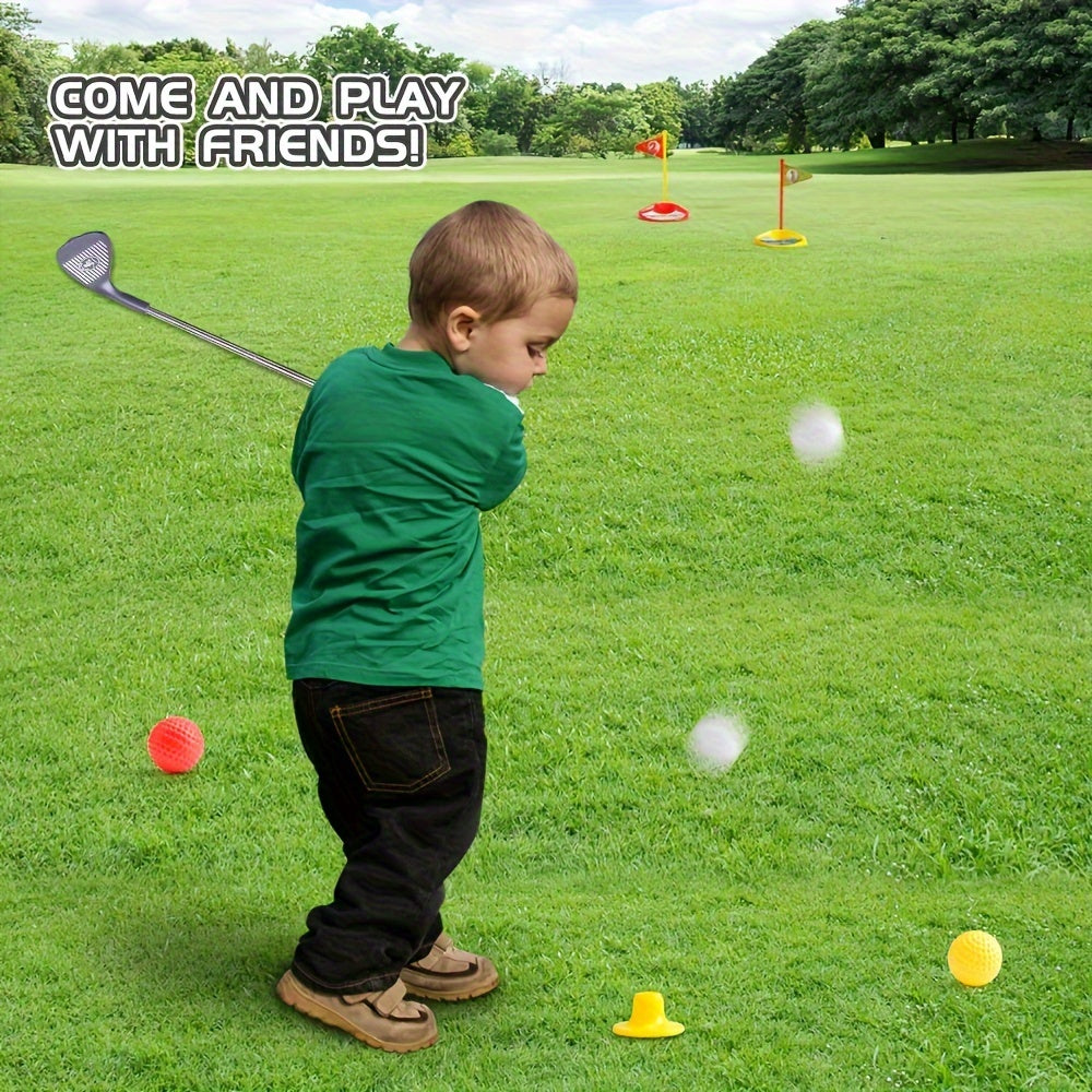 Verstelbare Golfset voor Kinderen 3-8 Jaar met Clubs Ballen Vlaggen Indoor Outdoor Spel Motoriek Ontwikkeling