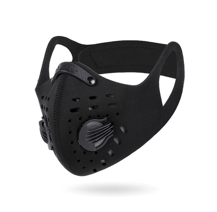 Herbruikbaar Mondmasker met Meervoudige Filtratie Zwart Wasbaar Ademend Bescherming tegen Luchtvervuiling