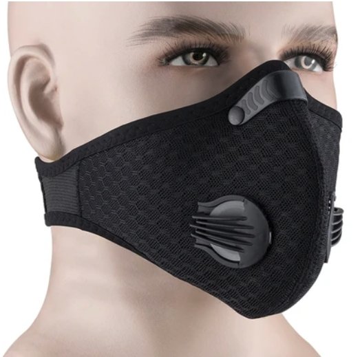 Herbruikbaar Mondmasker met Meervoudige Filtratie Zwart Wasbaar Ademend Bescherming tegen Luchtvervuiling