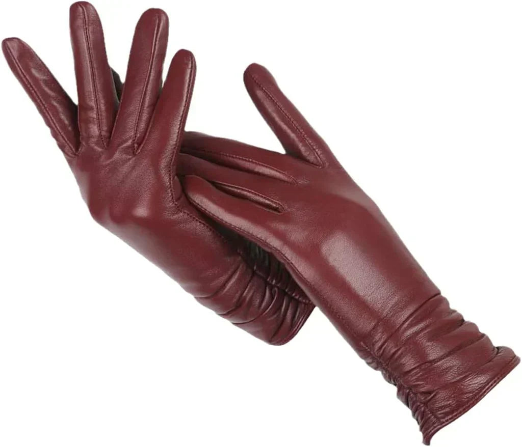 Leren Dameshandschoenen met Wol Voering - Stijlvolle Warmte & Comfort