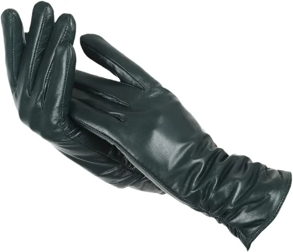Leren Dameshandschoenen met Wol Voering - Stijlvolle Warmte & Comfort