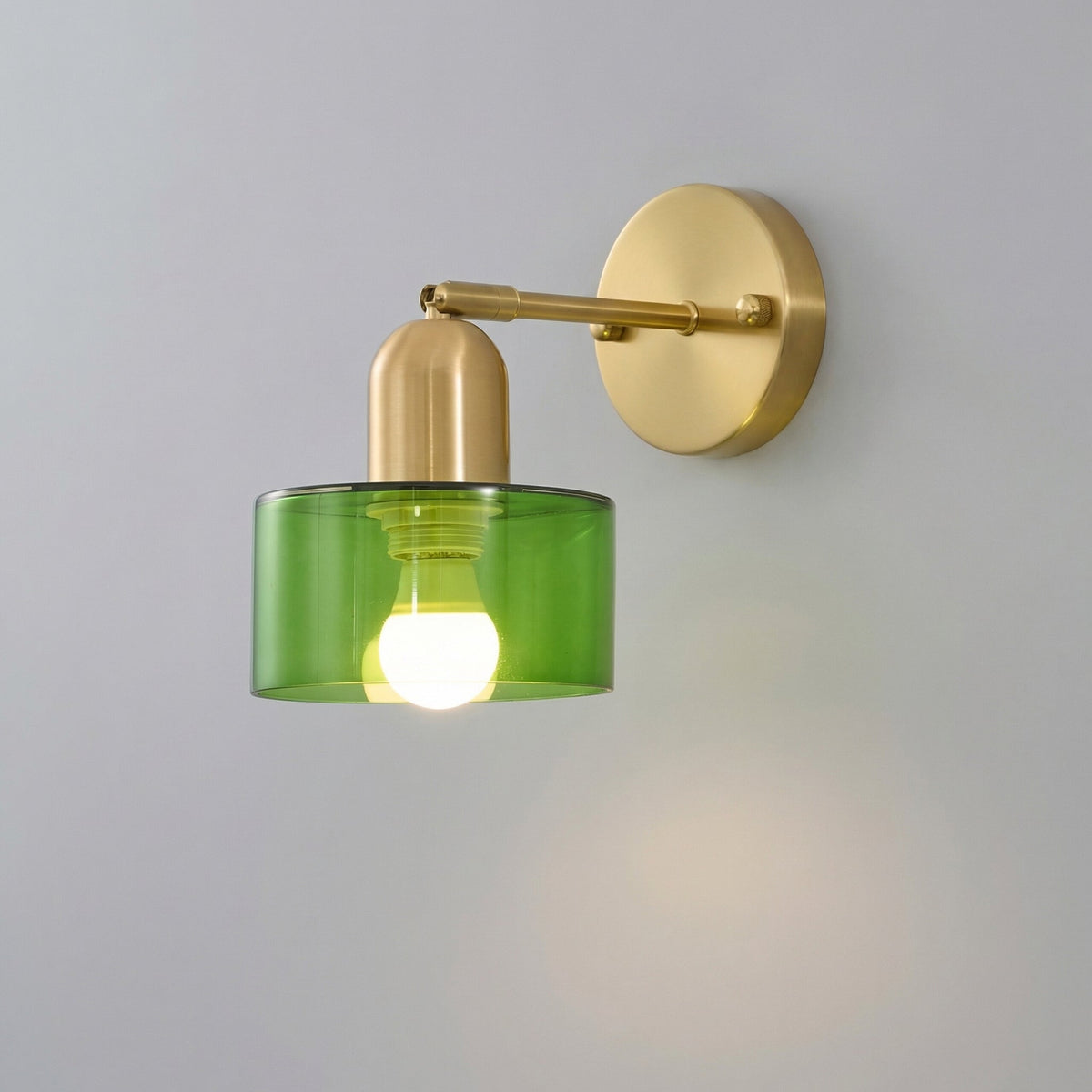 Glazen Wandlamp E27 Bauhaus Design Gekleurd Glas Metaal Hal Slaapkamer Woonkamer Warm Wit LED Wandverlichting