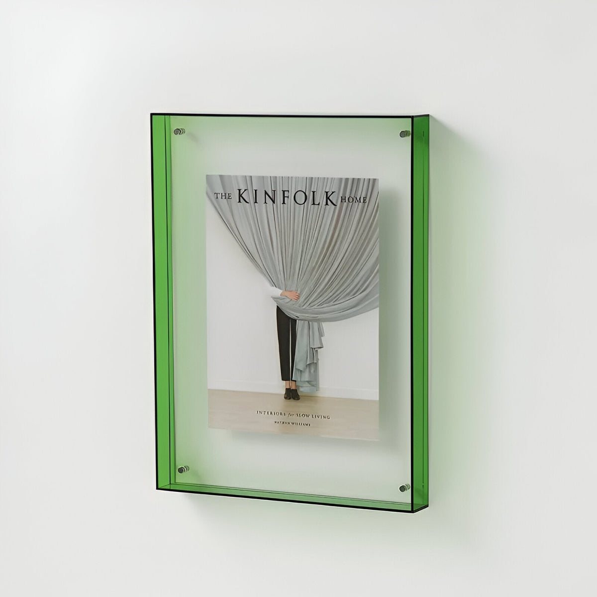 Fotolijst Acryl Transparant Wandlijst Modern Blauw Rand Wanddecoratie Foto Lijst Minimalistisch Interieur Posterhouder