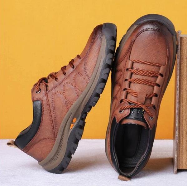 Orthopedische Leren Schoenen Waterbestendig Heren Voetondersteuning Gewrichtsbescherming Dagelijks Gebruik