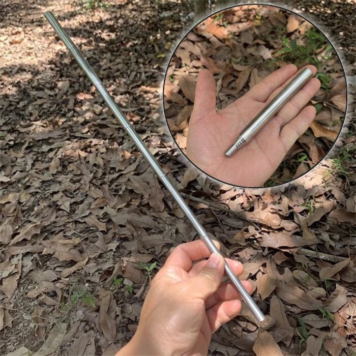 Telescopische Vuurpijp RVS 49cm - Blaastool voor Kampvuur BBQ Aansteken - Draagbaar Outdoor Camping Tool