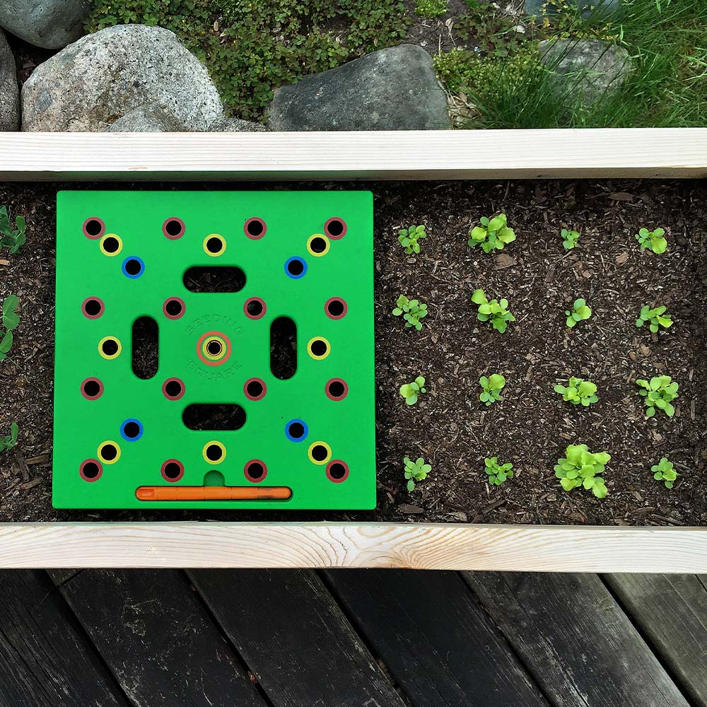Zaaisjabloon voor Moestuin - Plantafstand Hulpmiddel voor Groenten & Kruiden - 30x30 cm Zaaisjabloon Tuin met Handleiding