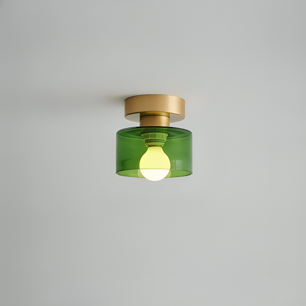 Cilindervormige Plafondspot E27 Metaal Glas Warm Wit Licht Bauhaus Stijl Hal Slaapkamer Woonkamer Verlichting