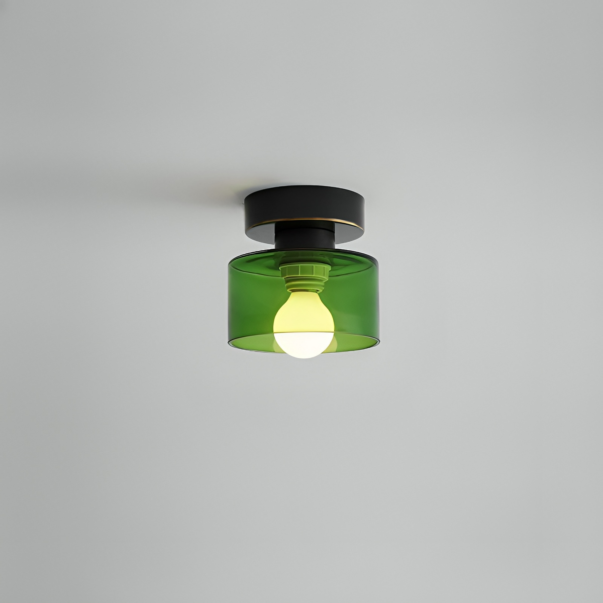 Cilindervormige Plafondspot E27 Metaal Glas Warm Wit Licht Bauhaus Stijl Hal Slaapkamer Woonkamer Verlichting